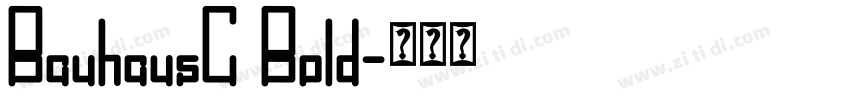 BauhausC Bold字体转换